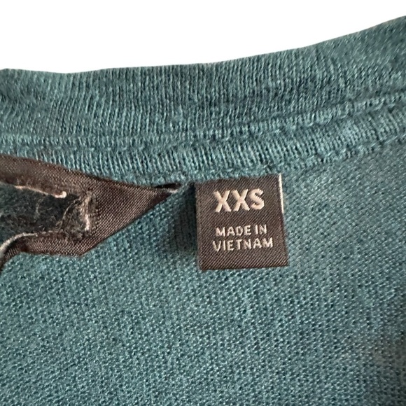 Athleta Linen Ruched Tank, Green/Teal, Size XXS - Picture 4 of 6